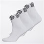 LUKE 1977 Mens Zale Three Pack Ankle Socks White
