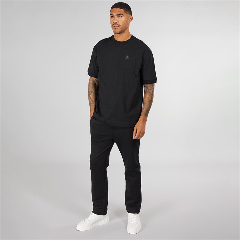 LUKE 1977 Mens High Ground Open Cuff Joggers Black