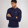 LUKE 1977 Mens Horton 1000 Cable Knit Jumper Navy