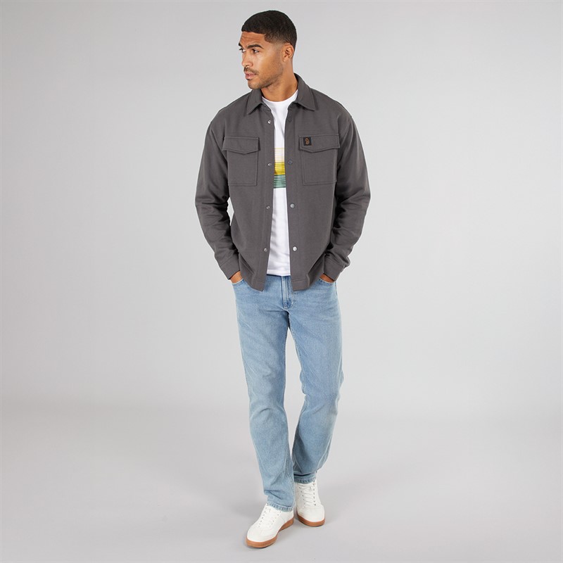 LUKE 1977 Mens Ibague Overshirt Charcoal
