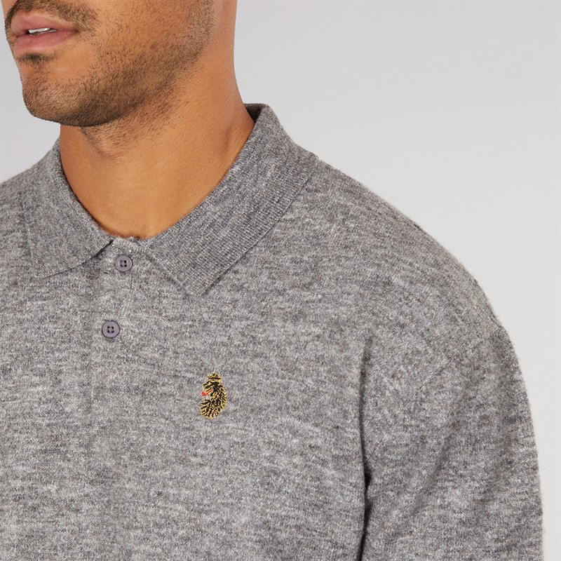 LUKE 1977 Mens Duitama Jumper Mid Marl Grey