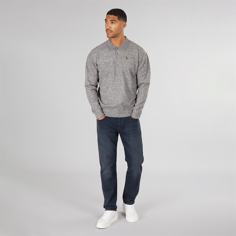 LUKE 1977 Mens Duitama Jumper Mid Marl Grey
