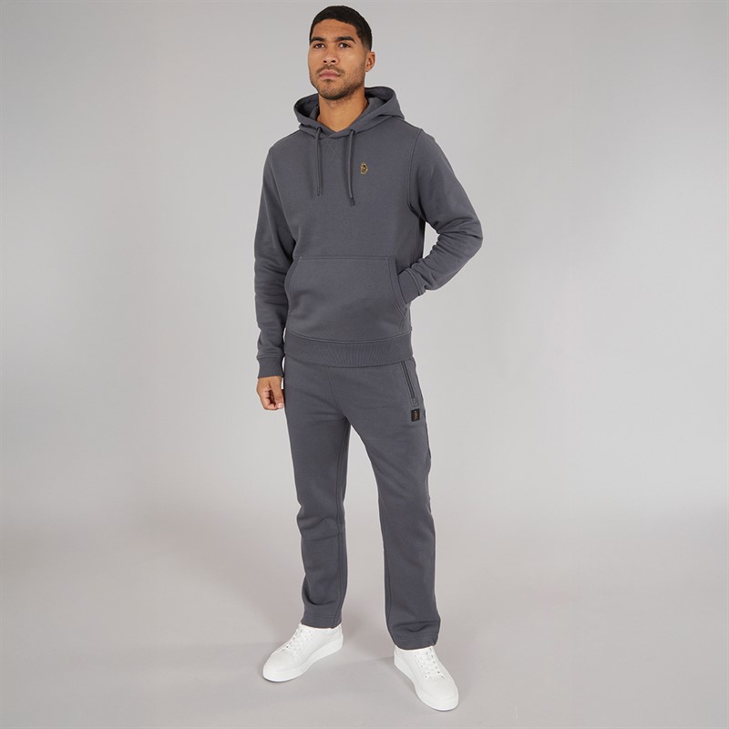 LUKE 1977 Mens High Ground Open Cuff Joggers Charcoal