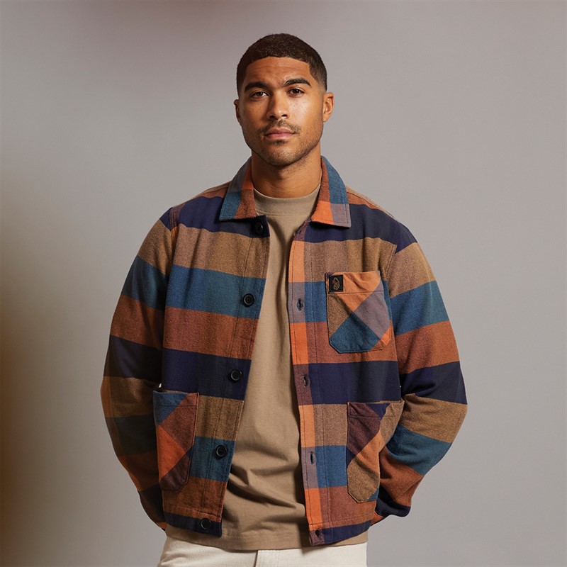 LUKE 1977 Mens Riohacha Overshirt Copper Orange