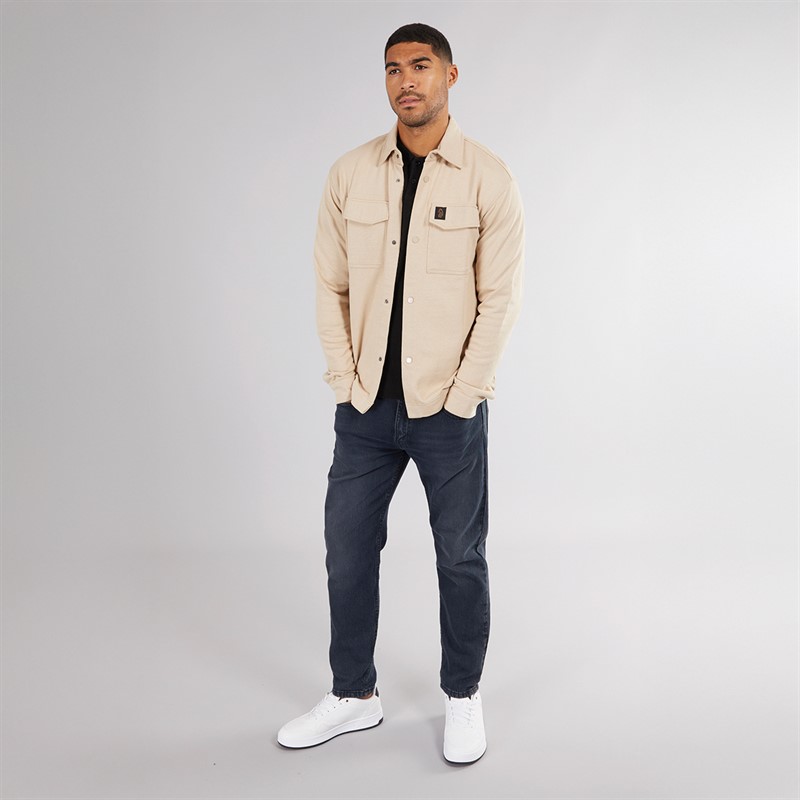 LUKE 1977 Mens Ibague Overshirt Stone