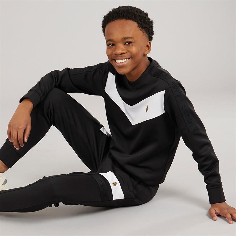 LUKE 1977 Junge Casa Trainingsanzug Schwarz / Weiss