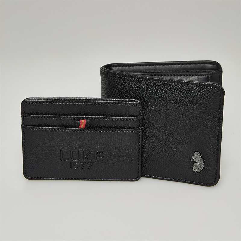 LUKE 1977 Mens Dover Wallet And Cardholder Set Black