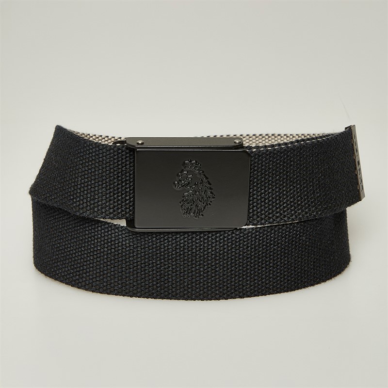 LUKE 1977 Mens Sunday Reversible Belt Black/Silver