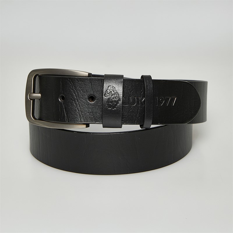 LUKE 1977 Mens Summit Leather Belt Black - Size XL