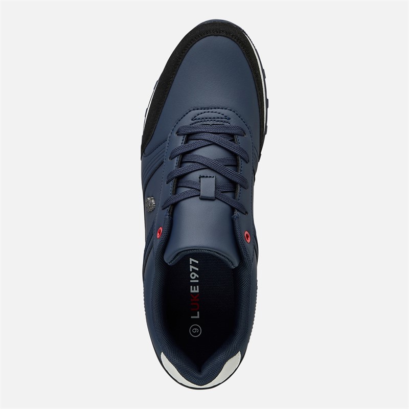 LUKE 1977 Mens Groves Trainers Navy/Black