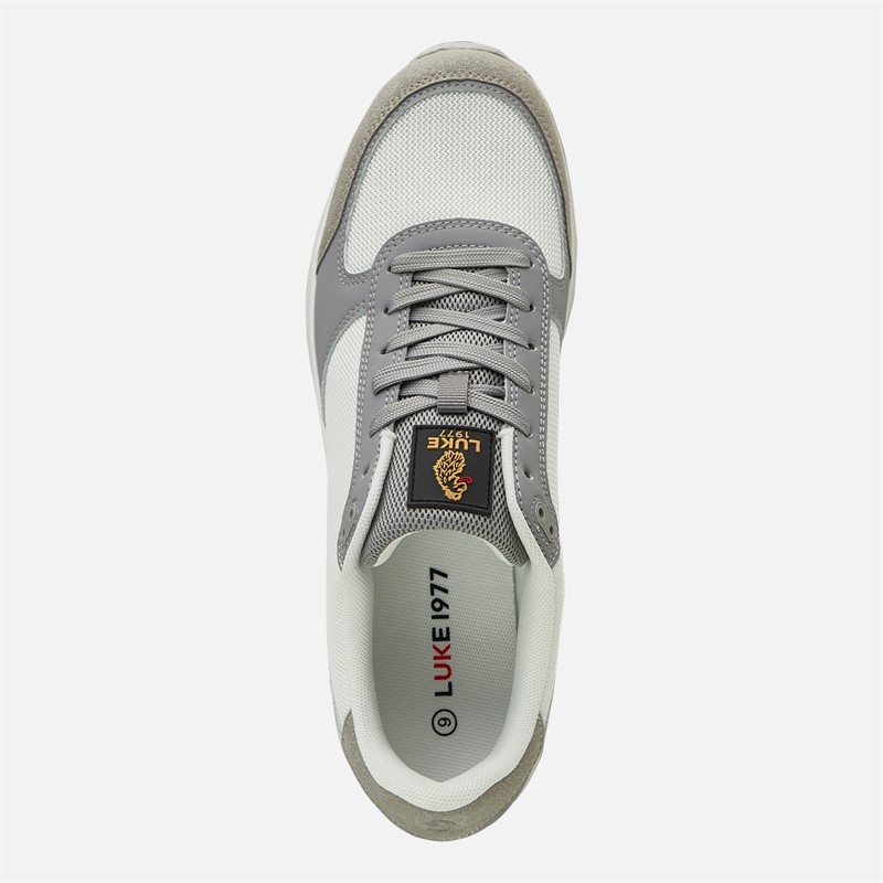 LUKE 1977 Mens Voodoo Ray Trainers White/Grey
