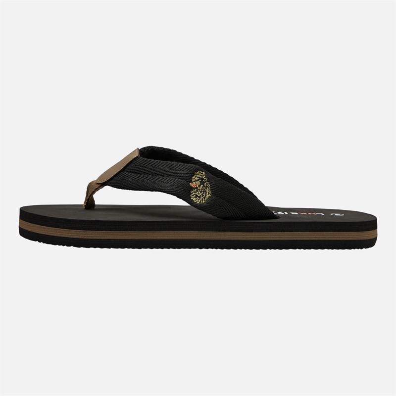 LUKE 1977 Mens Benn Flip Flops Black/Hardnut
