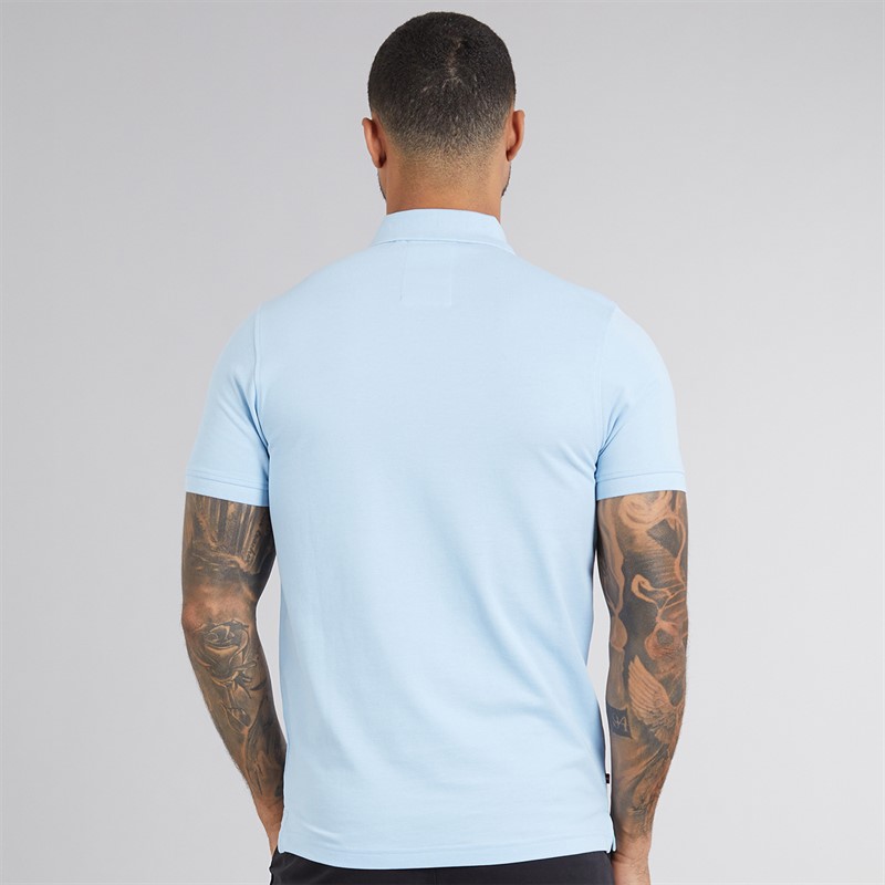 LUKE 1977 Mens Williams 2500 Polo Shirt Sky Blue Skyblue