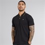 LUKE 1977 Mens Texas Tip Polo Shirt Black