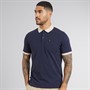 LUKE 1977 Mens Williams Contrast Polo Shirt Dark Navy