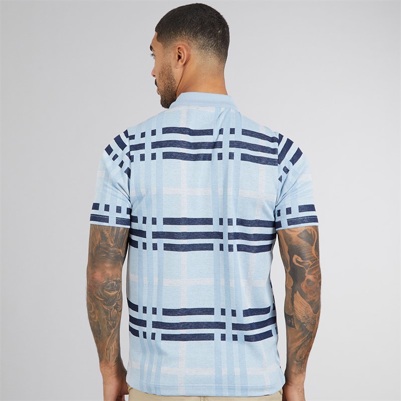 LUKE 1977 Mens Castle Polo Shirt Sky Check