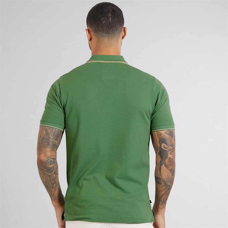 LUKE 1977 Mens Texas Tip Polo Shirt Myrtle