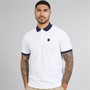 LUKE 1977 Mens Williams Contrast Polo Shirt White