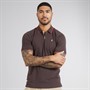 LUKE 1977 Mens Texas Tip Polo Shirt Chocolate
