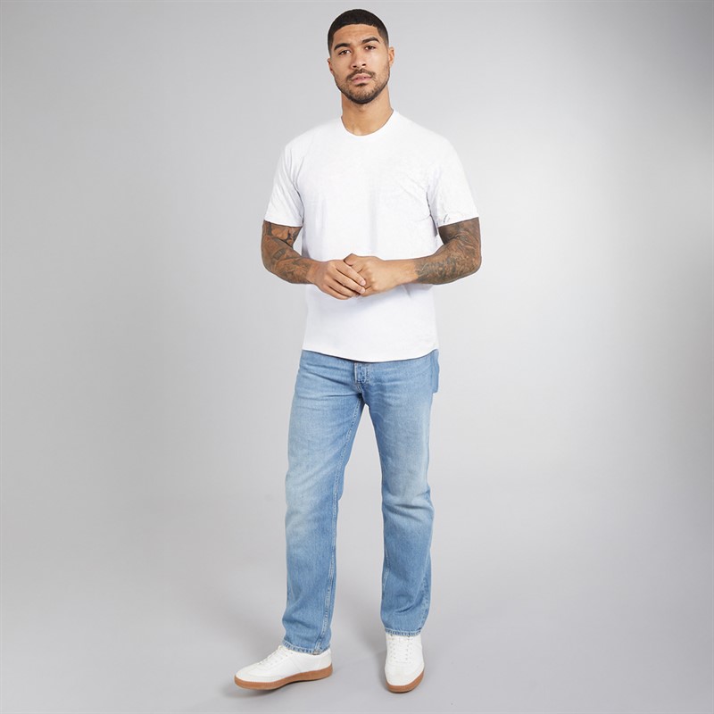 LUKE 1977 Mens Texas Tip Polo Shirt White