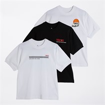 LUKE 1977 Boys Tokyo Drift Three Pack T-Shirts White/Black/White White/Black/ White