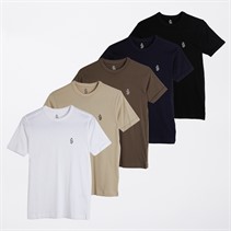 LUKE 1977 Boys Crew Five Pack T-Shirts Multi Tbc