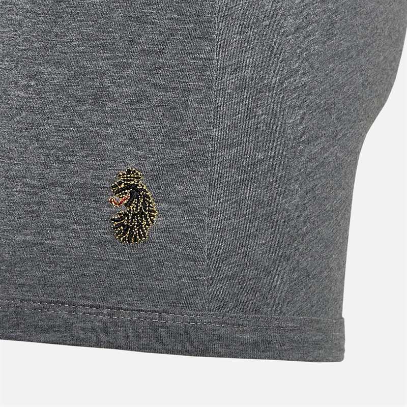 LUKE 1977 Mens Sport Rick Three Pack Long Boxer Trunks Mid Grey