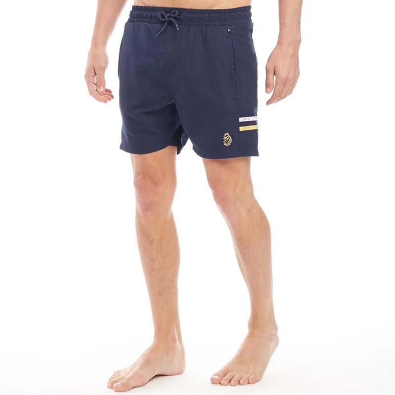 LUKE 1977 Mens Tape Head Swim Shorts Navy