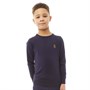 LUKE 1977 Boys Gerard 3 Crew Knit Jumper Mid Marl/Navy
