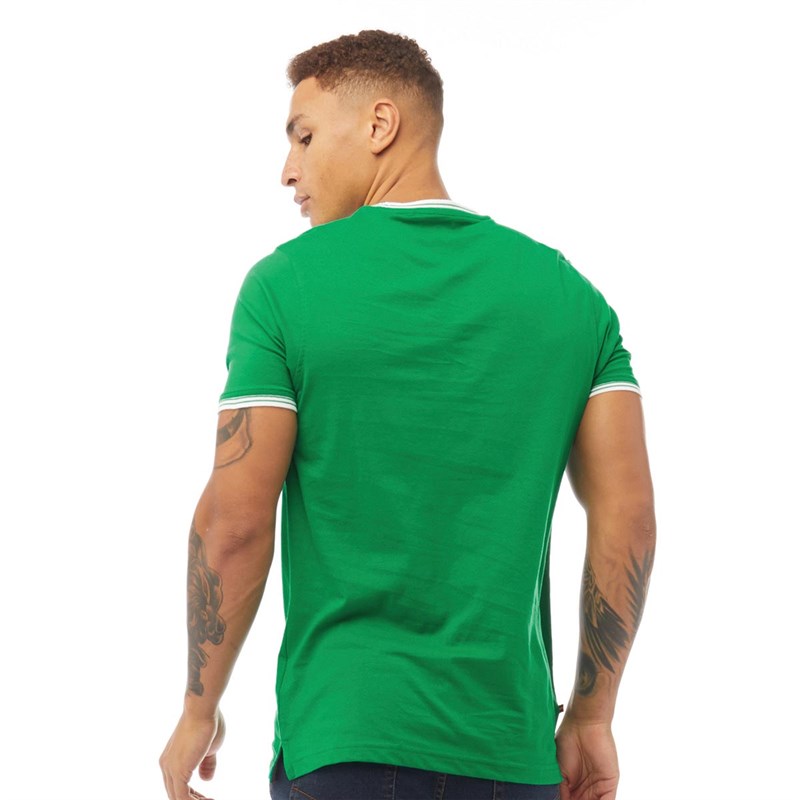 LUKE 1977 Mens Looper Tipped Crew T-Shirt Sport Green