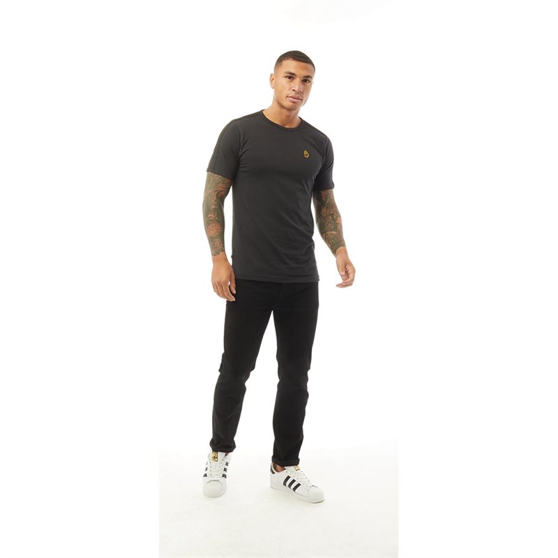 LUKE 1977 Mens Trouser Tape T-Shirt Black MM