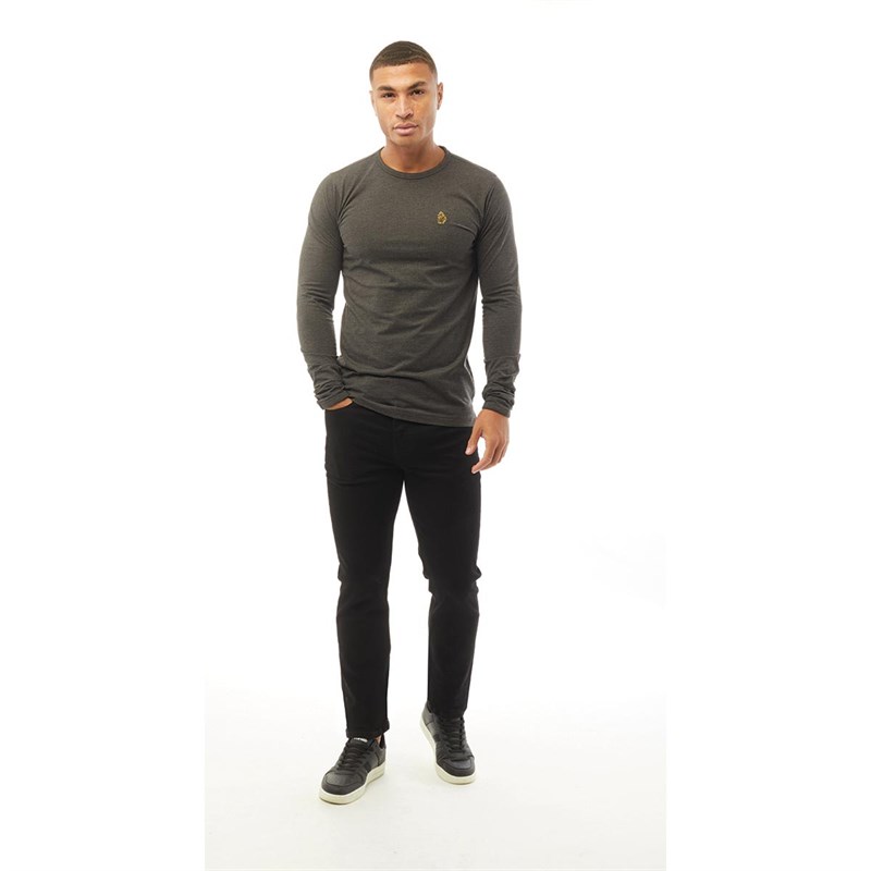 LUKE 1977 Mens Freddie Fast Slim Fit Jeans Black Black MM