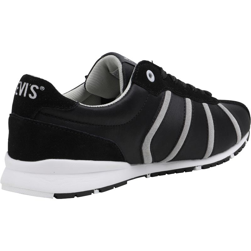 levi's black leather trainers