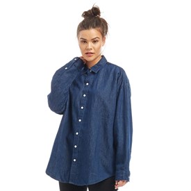 Levis Dames Painter Blouse Met Lange Mouwen Donker Denim levis kopen in de aanbieding