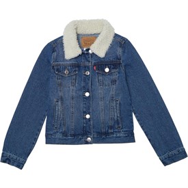 girls denim sherpa jacket