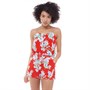 Levi's Womens Amber Romper Line Art Tropical Caviar