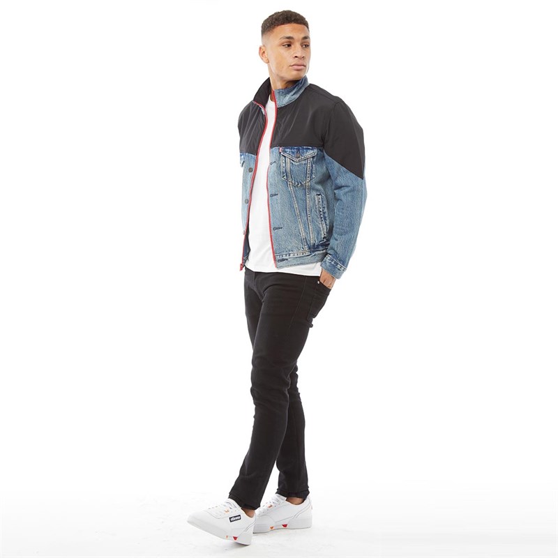 unbasic mockneck trucker jacket