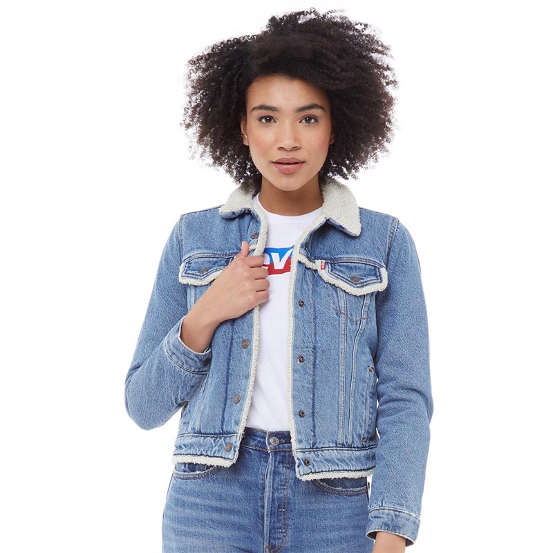 Levi's sherpa clearance denim jacket womens