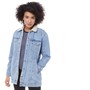 Levi's Veste en jean New Length Sherpa Trucker Femme Bleu Clair