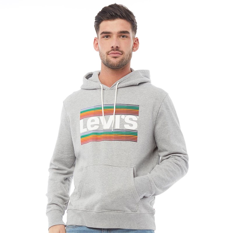 Buy Levi's Mens Graphic PO Hoodie Midtone Heather Grey