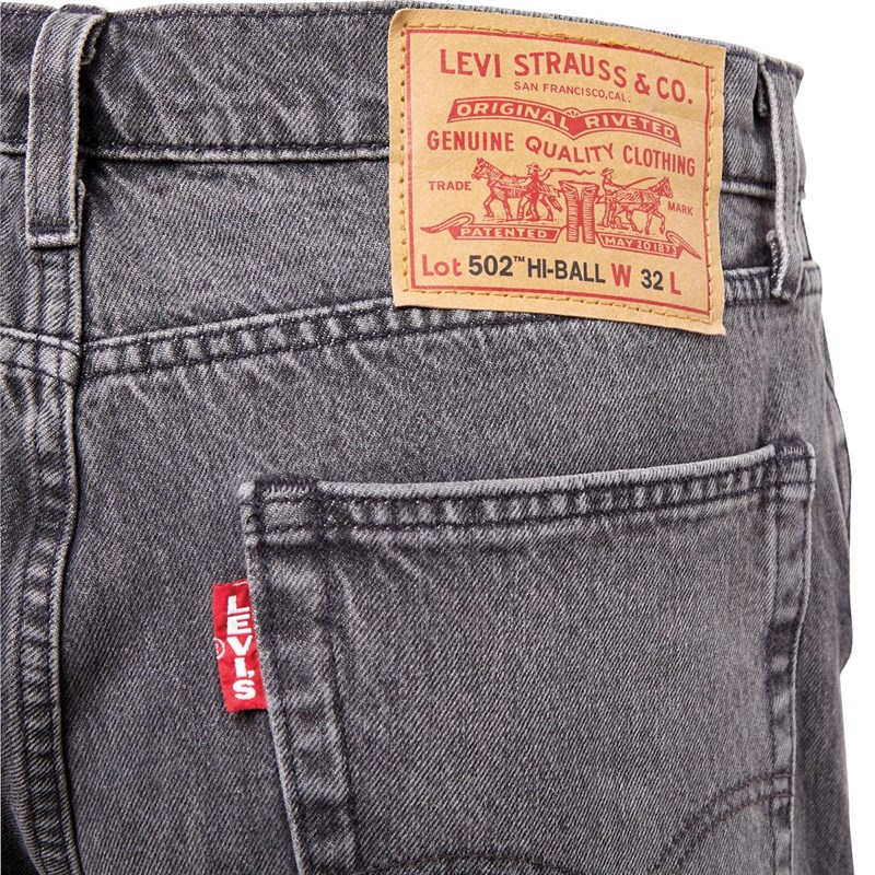 Buy Levi's Mens 502 Taper Hi-ball Jeans Trench Grey