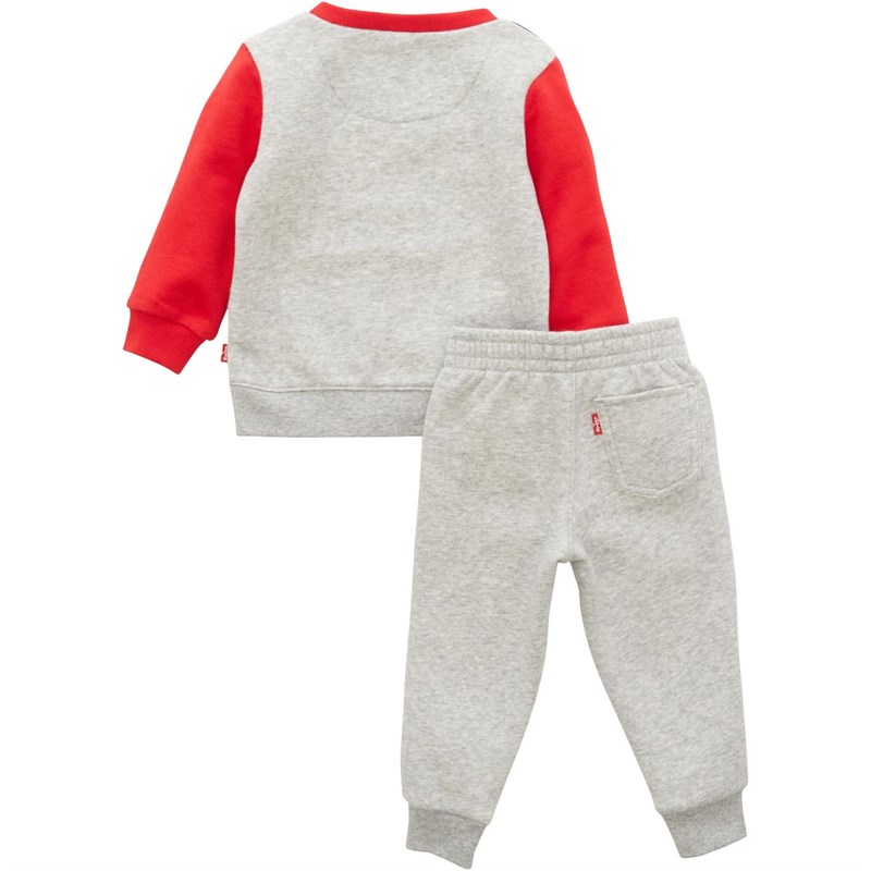 Buy Levi's Infant Boys Colorblock Crew W/Fleece Joggers Set Grey Heather