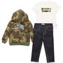 Levi's Infant Three Piece Collgate Denim Jeans Set Thyme