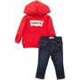 Levi's Infant Hoodie Denim Jeans Set Super Red