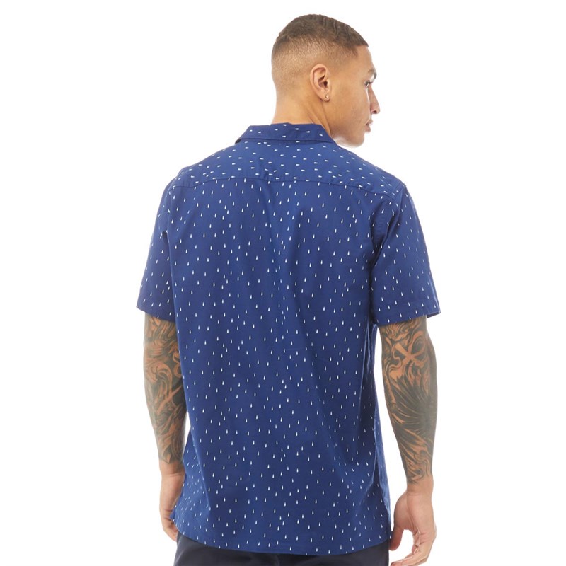 Buy Levi's Mens Short Sleeve Classic Camper Shirt Raindrop Blue Print