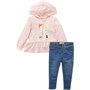 Levi's Infant Peplum Hoodie And Jeans Set Rose Shadow