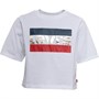 Levi's Girls High Rise T-Shirt White/Red Foil