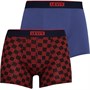 Levi's Mens Triple Logo AOP Neon Boxer Briefs Two Pack Neon Red