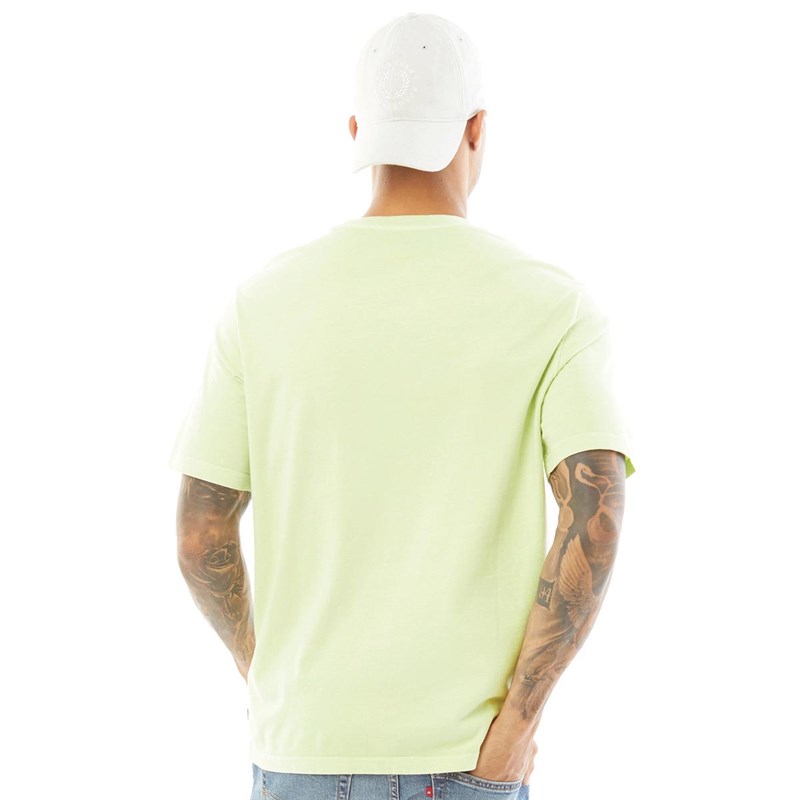Levi's Męskie Relaxed Fit T-Shirt Limonkowo-Zielony