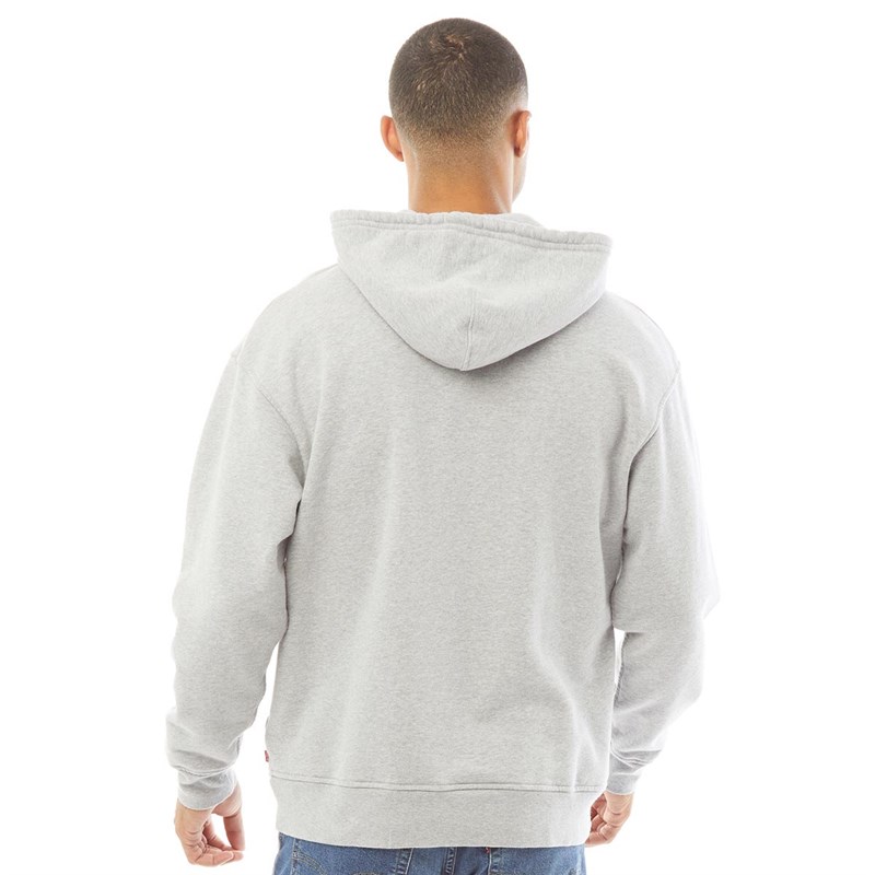Levi's Herren Relaxed Graphic Kapuzentop Hellgraumeliert